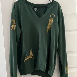 Anthropologie v neck sweatshirt